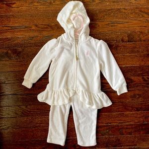 18 month Ralph Lauren white jogger set